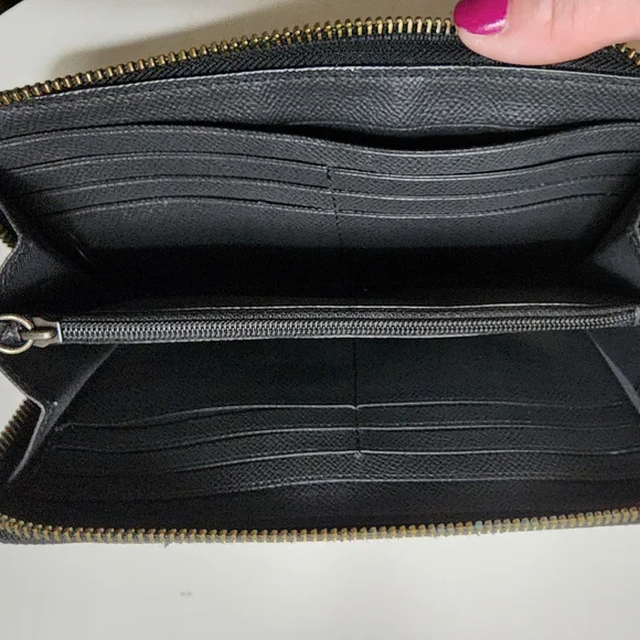 Coach Black and Red Floral Wallet - Picture 7 of 11